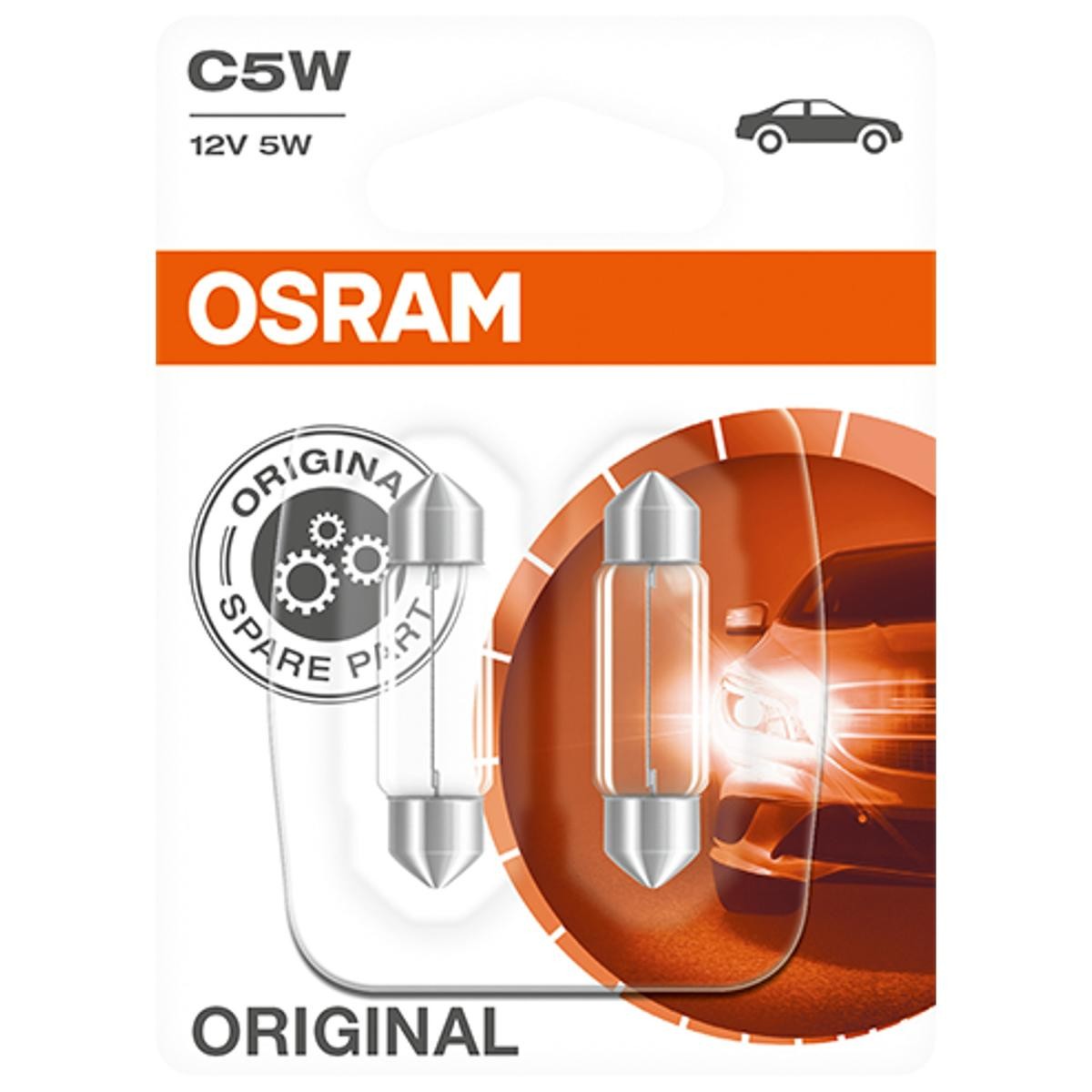 Osram c5w original plaque d'immatriculation éclairage 12 V 5 W 6418-02b